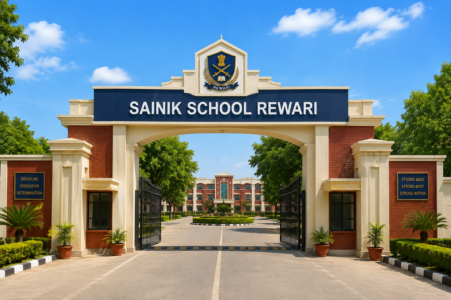 Students of Sainik School Rewari during morning parade